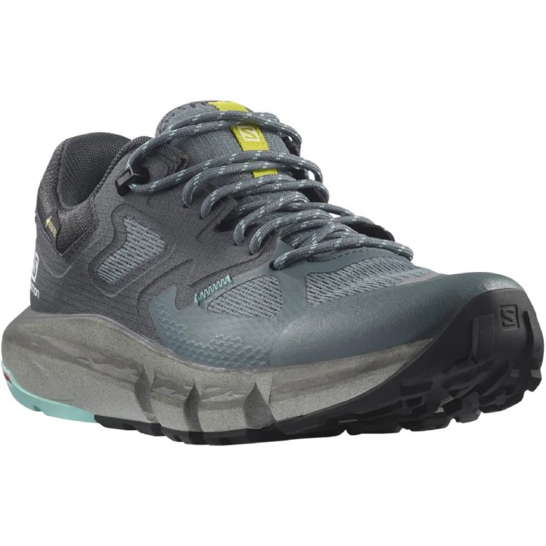 Dark Grey / Turquoise Salomon Predict Hike GTX Women's Hiking Shoes | IE BD8539